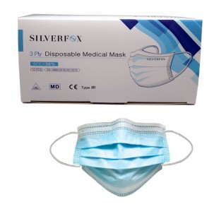 High risk surgical masks 3 layers Type IIR (health certification). Box 50 units