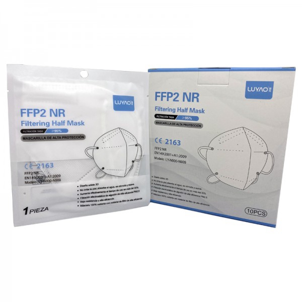 FFP2 masks with European CE certificate - With FFP3 efficacy certified by SGS (individually bagged - box of 10 units)