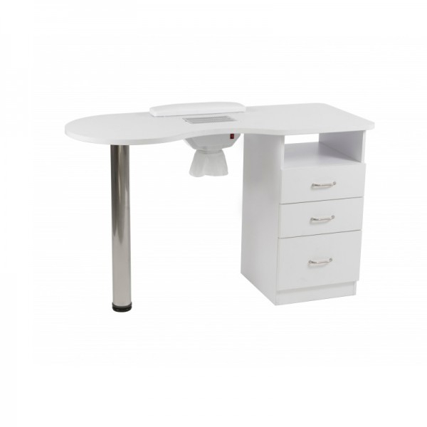 Digit manicure table: with vacuum cleaner, hand rest cushion and storage column Digit manicure table: with vacuum cleaner, hand rest cushion and storage column