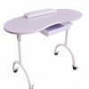 Palmar folding portable manicure table: Equipped with drawer, palm rest cushion and locking wheels
