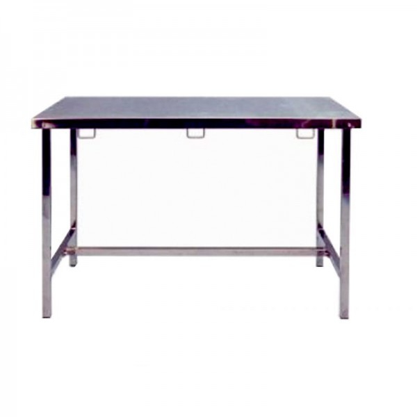 Veterinary consultation and examination table: made of stainless steel and with a phenolic top (120 x 60 x 85 cm)