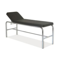 Fixed examination table Kinefis Pro: Two bodies, with chromed steel structure, national manufacture and upholstered in Valencia Premium skay (measurements: 180 x 65 x 70cm)
