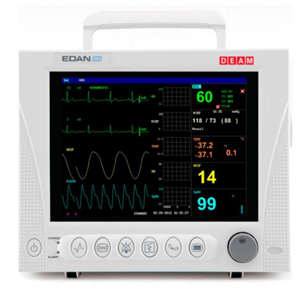 Portable Multiparameter Vital Signs Monitor with 10.4" Color Screen and Edan M08AI Thermal Printer
