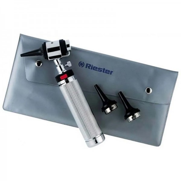 Riester uni III May 2.7V vacuum otoscope/ophthalmoscope, with handle for type C batteries and with rheostat Riester uni III May 2.7V vacuum otoscope/ophthalmoscope, with handle for type C batteries and with rheostat