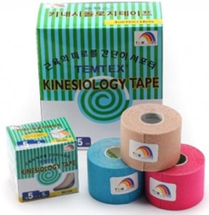 Savings Pack - 12 Rolls Temtex Kinesiology Tape Neuromuscular Bandage BKT-05 5cm X 5m
