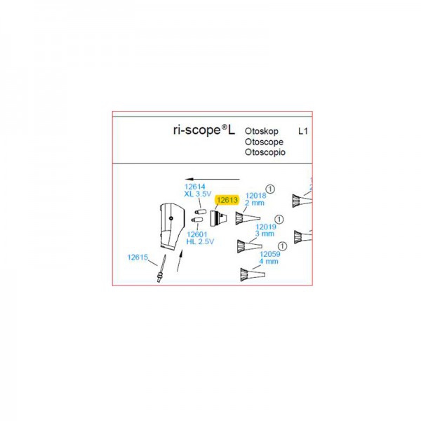 Adapter for L1 otoscope, ri-scope