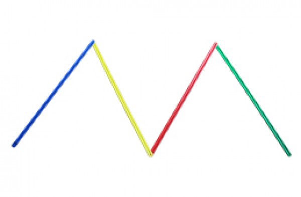 Plastic piece to make flat shapes Plastic piece to make flat shapes