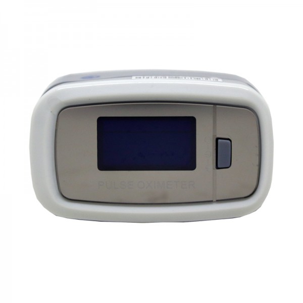 Adult finger pulse oximeter with plestymographic curve