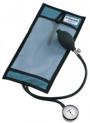 Riester Metpak Pressure Infusion Set 1000 ml, Chrome Manometer, with Blue Bracelet for Pressure Infusion. Latex free
