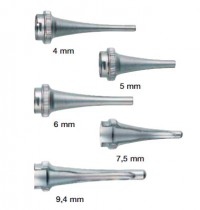Metallic speculum Riester Ø7,5 mm, 68 mm length, Grooving, Reusable Metallic speculum Riester Ø7,5 mm, 68 mm length, Grooving, Reusable