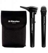Otoscope/Ophthalmoscope Riester e-scope, direct illumination vacuum 2.7 V, in bag (two colors available)