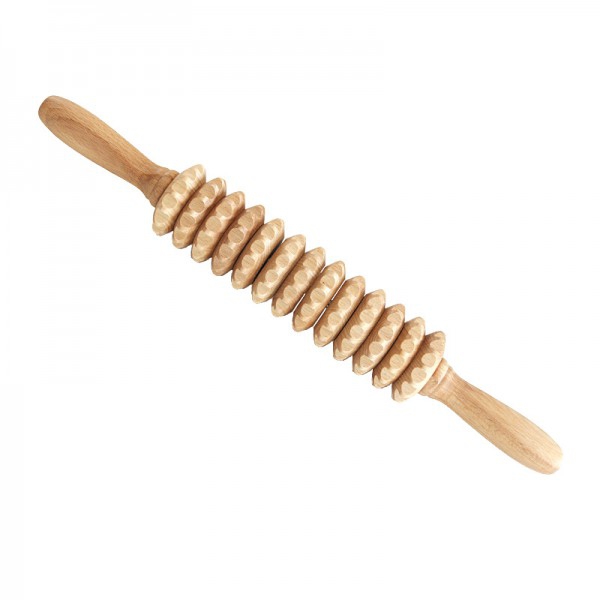 Anti-cellulite massage roller for wood therapy (40 cm)
