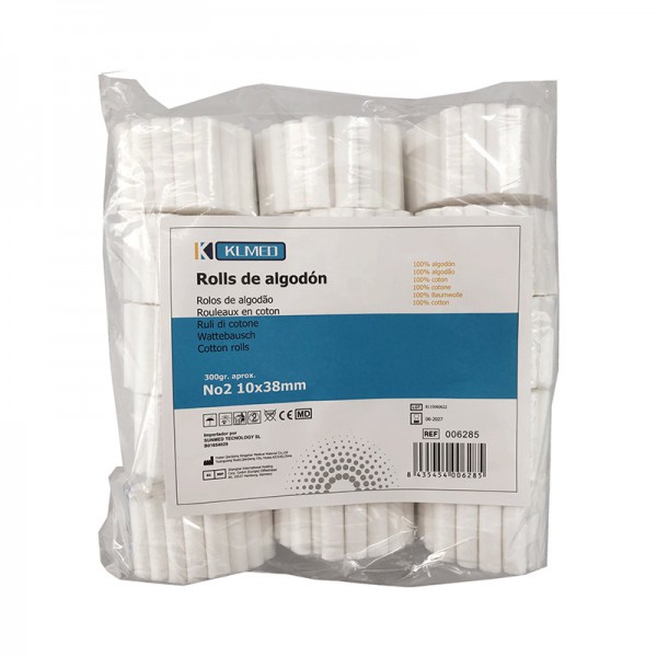 Dental cotton rolls N2 10 x 38 mm (600 units)