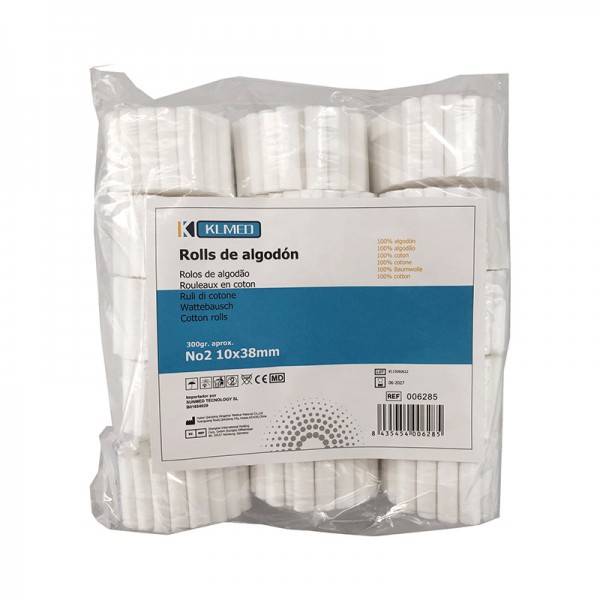 Dental cotton rolls N2 10 x 38 mm (600 units) Dental cotton rolls N2 10 x 38 mm (600 units)