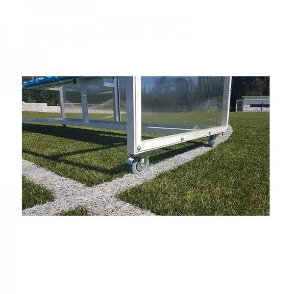 Set of four wheels for translation of substitute bench Set of four wheels for translation of substitute bench