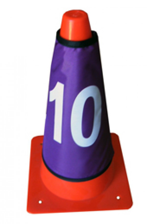 Set of 10 numbered cases for semi-rigid cones
