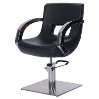 Bacall Barber Chair: Chromed armrests