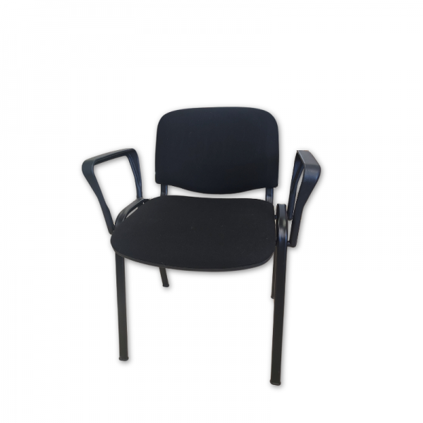Chair with armrests. In black fabric. (LAST UNIT)