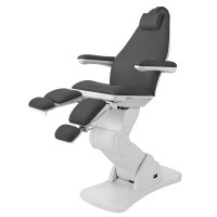 Cubo electric podiatry chair: Three motors that control the height, inclination of the backrest and seat Cubo electric podiatry chair: Three motors that control the height, inclination of the backrest and seat