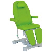 Podiatry chair: electric height adjustment, electric inclination seat, gas adjustable backrest and footrest (colors available)