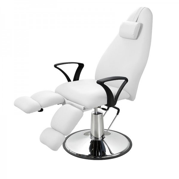 Hydraulic rotary chair for podiatry Sol: With height adjustment, backrest and footrest Hydraulic rotary chair for podiatry Sol: With height adjustment, backrest and footrest