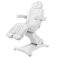 Tarse electric podiatry chair: Three motors that control the height, inclination of the backrest and seat Tarse electric podiatry chair: Three motors that control the height, inclination of the backrest and seat