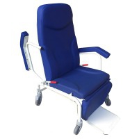 Ergonomic geriatric clinic chair Eco Kinefis Synchro-Mobile: accompaniment and rest with synchronized articulation, rolling