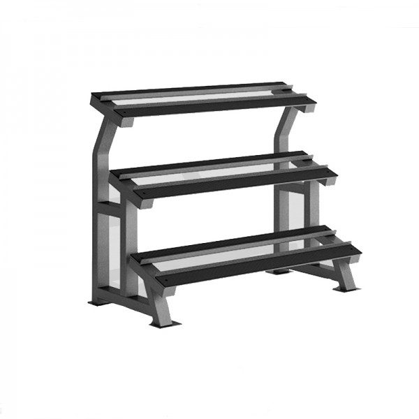 Hexagonal Dumbbell Stand with 3 Heights and Capacity for 10 Pairs