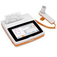 Spirolab New portable spirometer: with optional oximetry and high definition screen, Bluetooth and 60 disposable turbines
