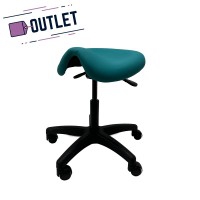 Low Kinefis Economy stool: Pony or saddle type with a height of 44 - 57 cm (green color) - LAST UNIT
