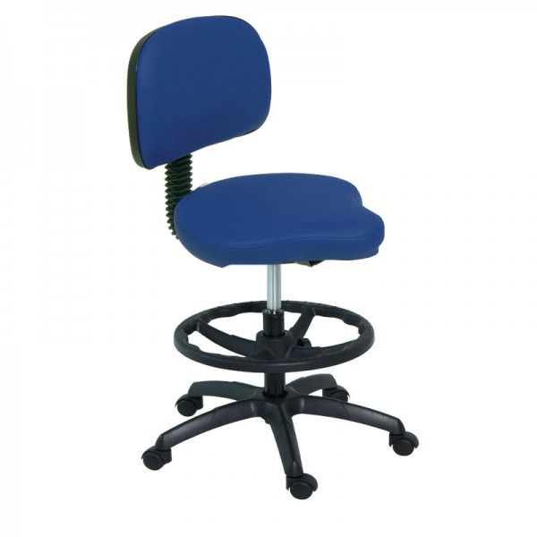 High Kinefis Economy bicycle-type stool with backrest: Height 59 - 84 cm, gas lift and footrest ring (Various colors available) High Kinefis Economy bicycle-type stool with backrest: Height 59 - 84 cm, gas lift and footrest ring (Various colors available)