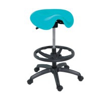 Kinefis Economy high stool: Pony or saddle type with a height of 61 - 86 cm and footrest (Various colors available) Kinefis Economy high stool: Pony or saddle type with a height of 61 - 86 cm and footrest (Various colors available)