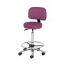 Kinefis Elite high stool: Gas lift and height of 59 - 84 cm with footrest ring and backrest (Various colors available)