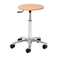 Kinefis Elite wooden stool: Backless and average height of 51 - 71 cm