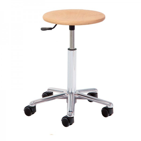 Kinefis Elite wooden stool: Backless and low height 40 - 53 cm