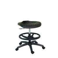 Kinefis Economy polyurethane stool: Backless, with footrest ring and high height of 59 - 84 cm Kinefis Economy polyurethane stool: Backless, with footrest ring and high height of 59 - 84 cm