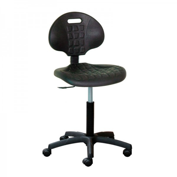 Kinefis Economy polyurethane stool: With backrest and medium height of 55 - 75 cm Kinefis Economy polyurethane stool: With backrest and medium height of 55 - 75 cm