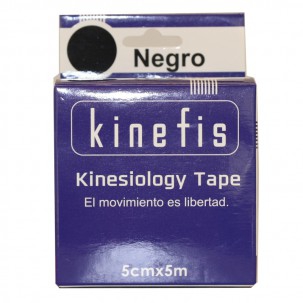 Neuromuscular Bandage - Kinefis Kinesiology Tape Black 5 cm x 5 meters