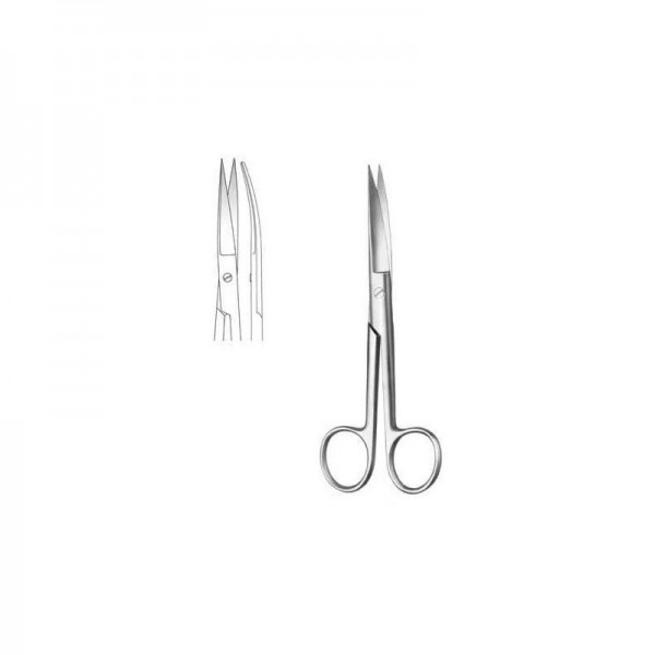 Curved, sharp/sharp surgery scissors. 14 cm. (UNTIL STOCKS END)