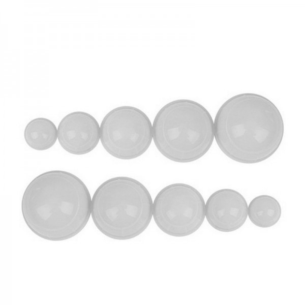 Kit of 12 transparent silicone suction cups