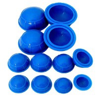 Kit of 12 blue silicone suction cups Kit of 12 blue silicone suction cups