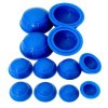 Kit of 12 blue silicone suction cups