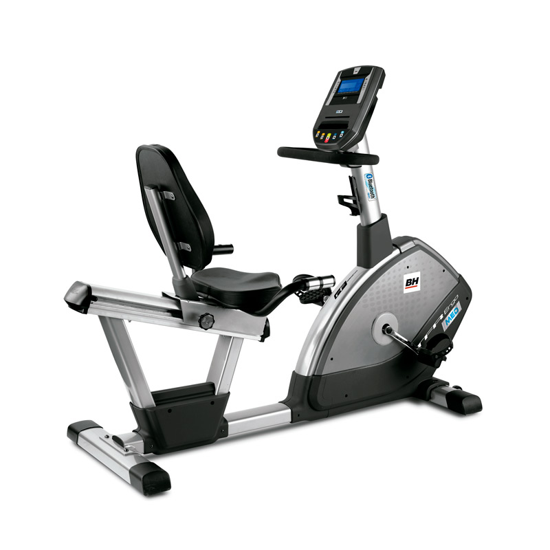 exercise bike with backrest