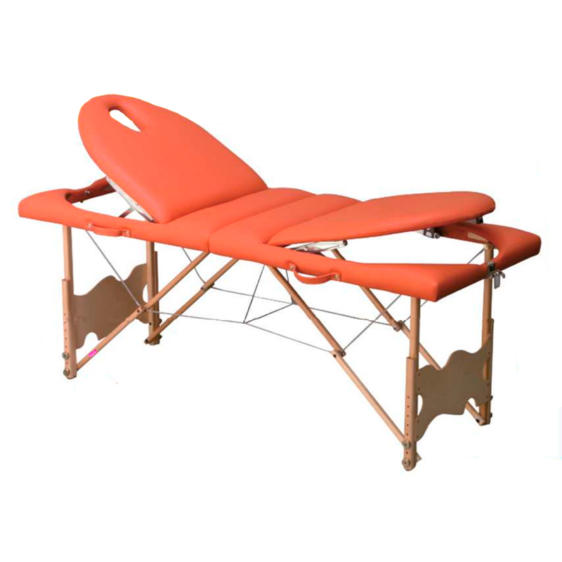 Wooden folding stretcher, 2 bodies and adjustable height kinefis mesn