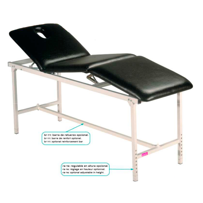 Fixed metal stretcher, 3 bodies and fixed height kinefis hunber 182 x