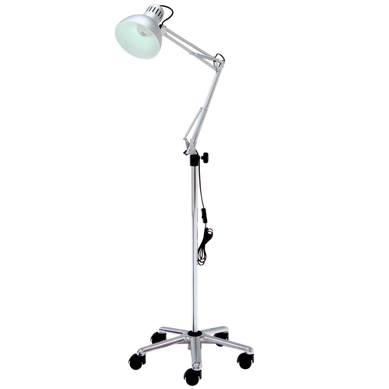 Medical examination lamp with adjustable focus and aluminum base