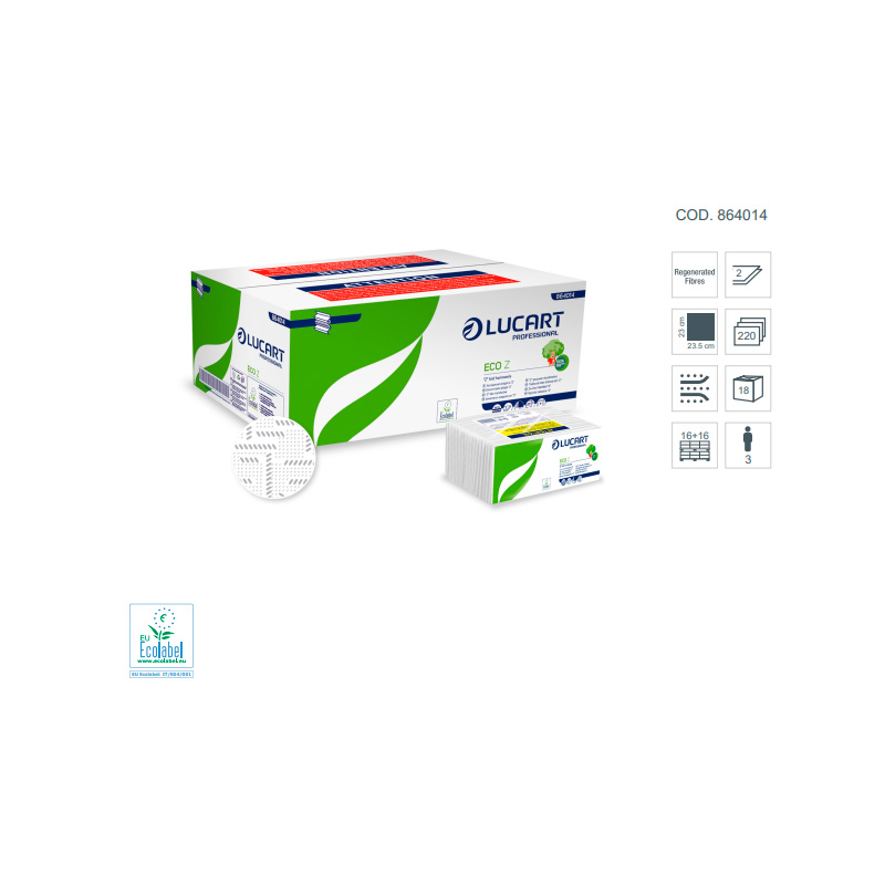 Salviette Asciugamani A C Lucart 1 Velo 22,5 X 33 Cm Pura Celulosa