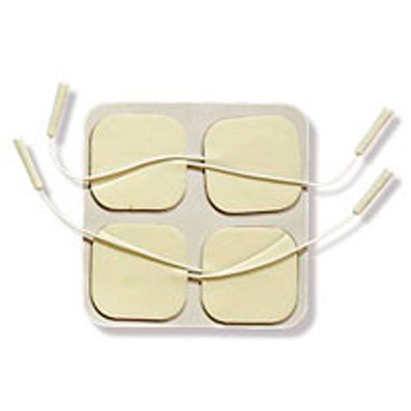 Square adhesive electrodes (4 x 4 cms) Wired adhesive electrodes